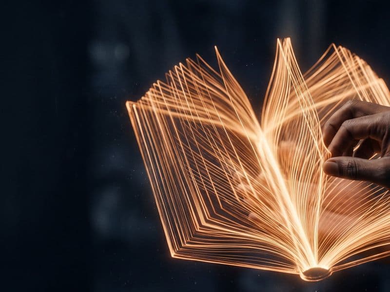 EPUB remediation — a book of light being corrected